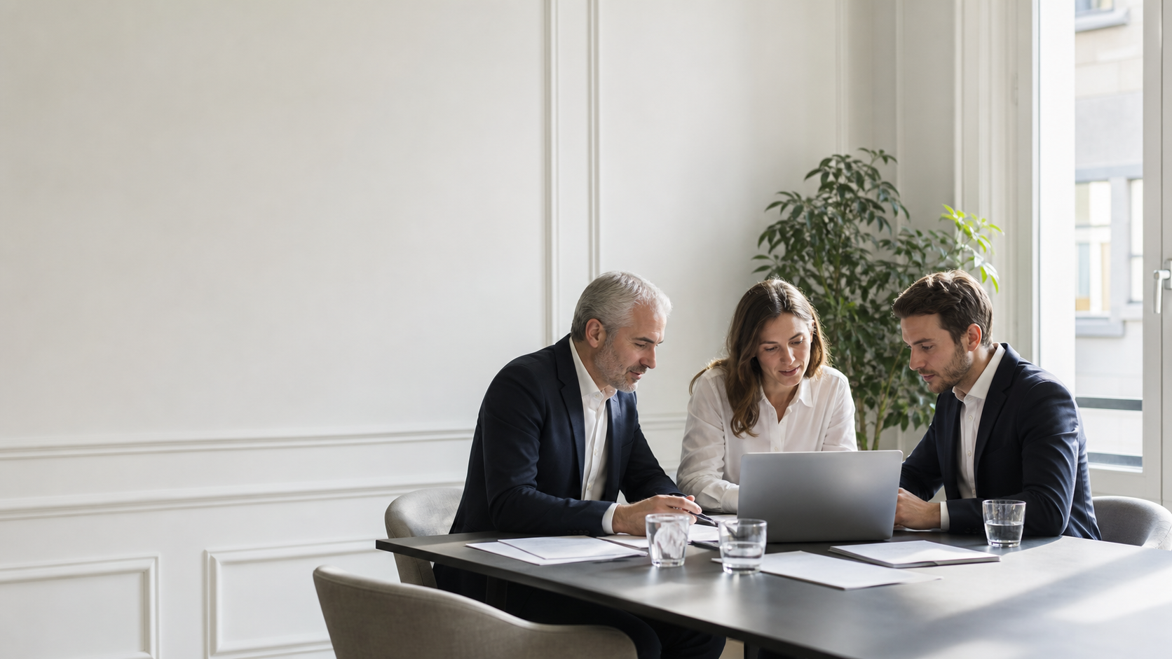 Tax professionals reviewing a client case together